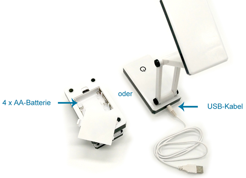 Klappbare COB LED TOUCH Tischlampe mit USB und Akku 31032 - zum Schließen ins Bild klicken