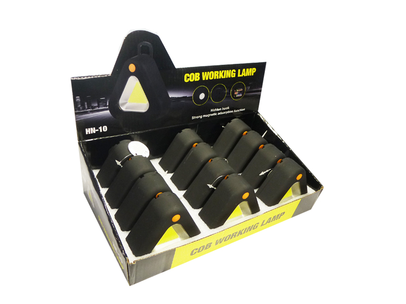 COB LED Arbeitslampe Taschenlampe im Display 31040