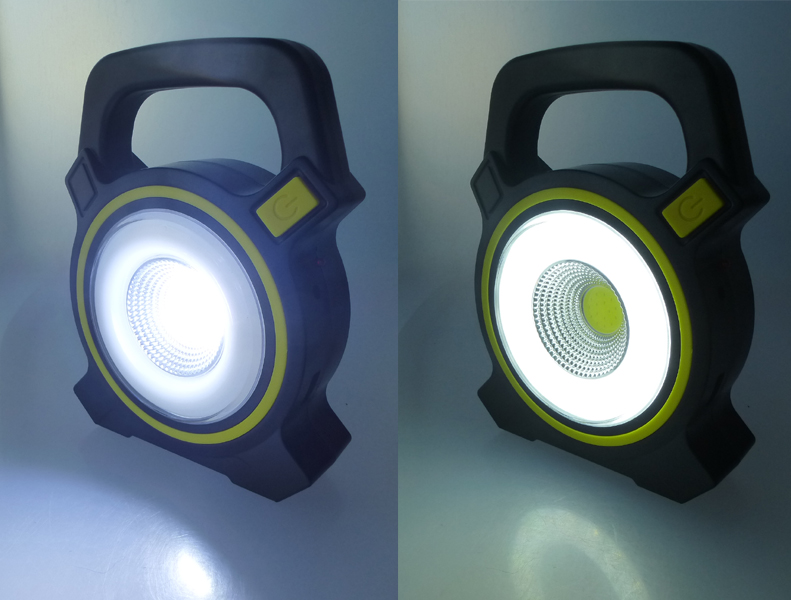 COB LED Work Lights with USB and Solar Charging