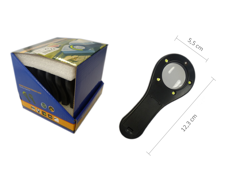 Handheld Magnifier with LED Lights in 12er Display