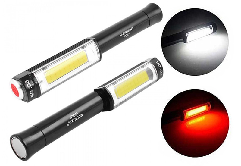 LED Taschenlampe mit Magnet und 3 Funktionen - zum Schließen ins Bild klicken