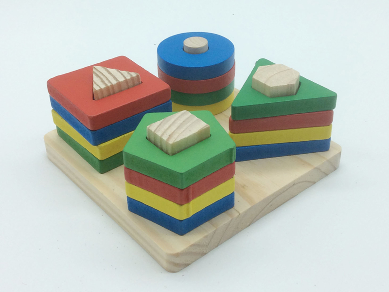 Wooden Stack and Sort Board 17PCS