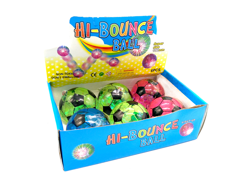 Leuchtender Flummi Fußball 10cm 6er Display Leuchtender Flummi Fußball 10cm 6er Display