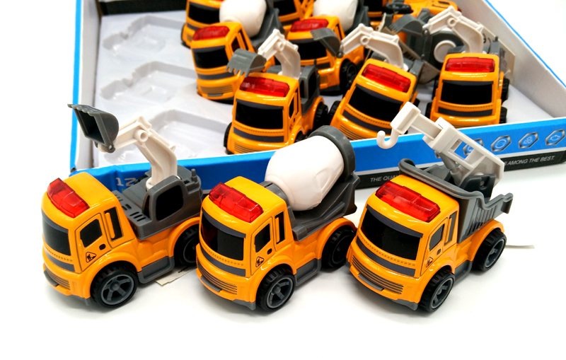 Pull-Back Car Construction Vehicles in 12er Display