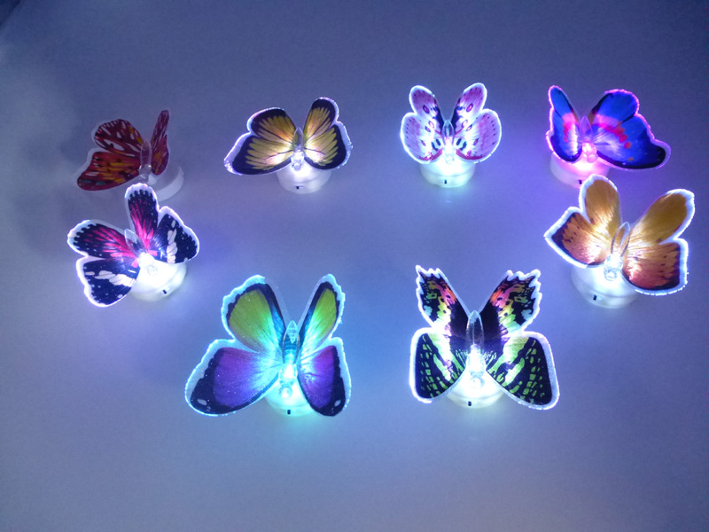 LED Flashing Butterfly 7.5-9.5cm 48PCS in Display