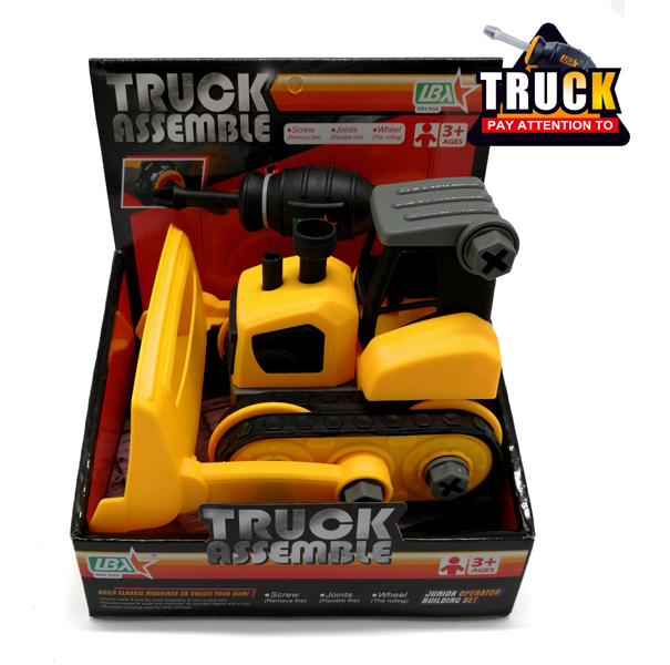 Bulldozer Truck Assemble Toy with Screwdriver