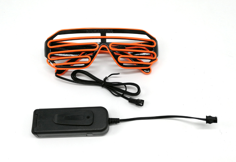LED Brille blinkend Neon EL-Wire Lichtbrille Atzenbrille - zum Schließen ins Bild klicken