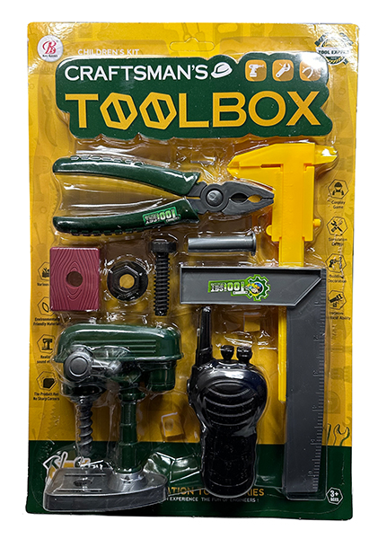 Spielzeug Werkzeugset auf Blistekarte 9-tlg