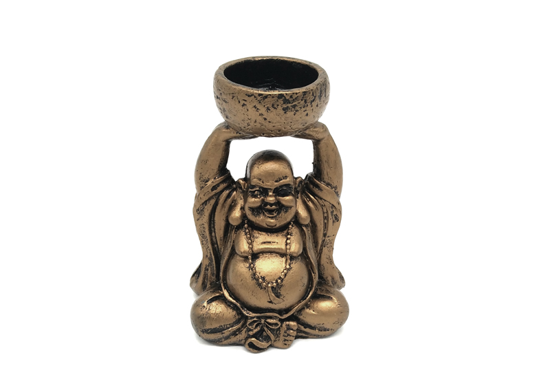 Teelichthalter Buddha - zum Schließen ins Bild klicken