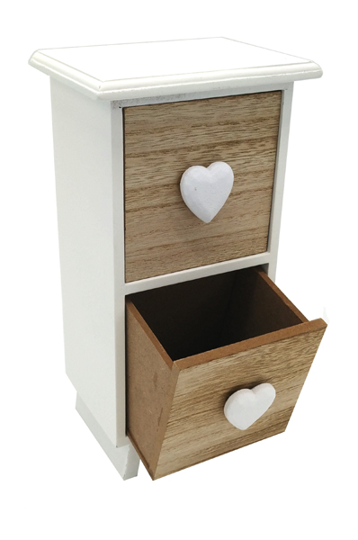 Wooden Mini Chest of Drawers 12.5x9x23cm