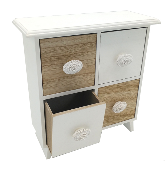 Wooden Mini Chest of Drawers 22x9x23cm