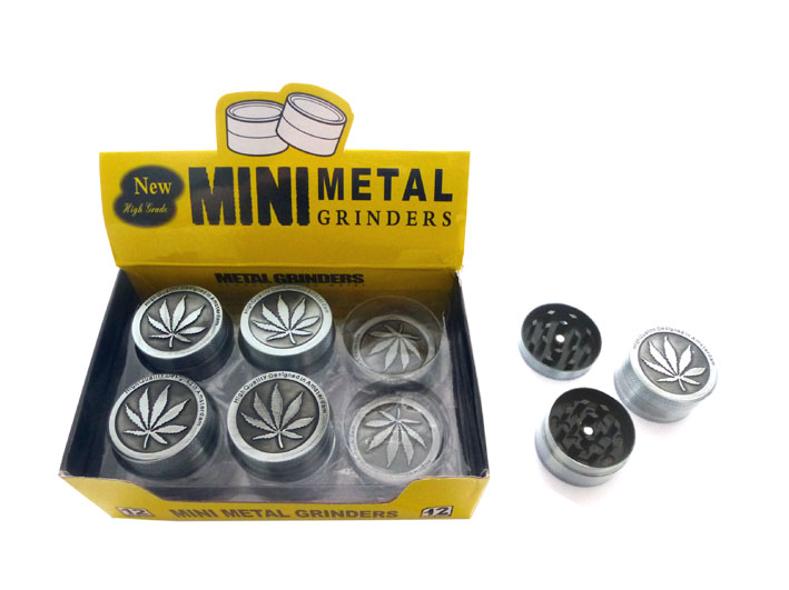 Tobacco Mill of Metal 12 Pieces Display (silver)