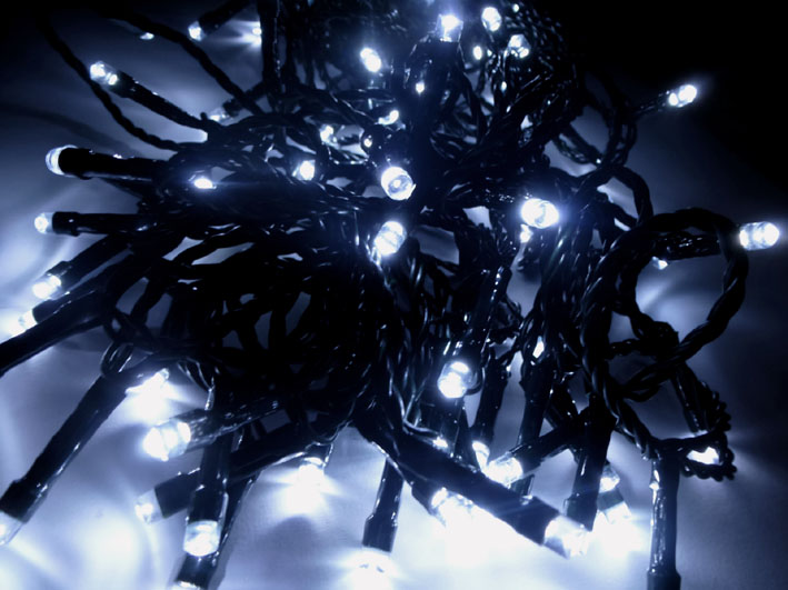 Weihnachts LED Lichterkette kalt weiß 10m mit 96 Leds Weihnachts LED Lichterkette kalt weiß 10m mit 96 Leds