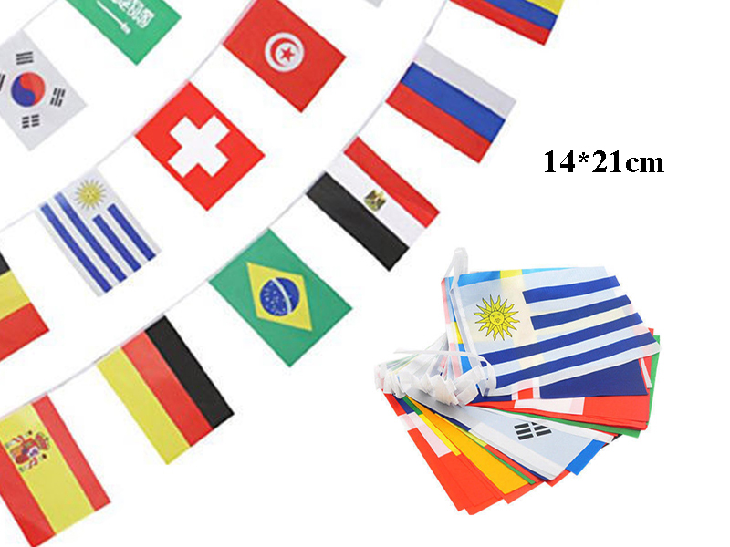 WM 2018 Flaggenkette Wimpelkette Girlande - zum Schließen ins Bild klicken