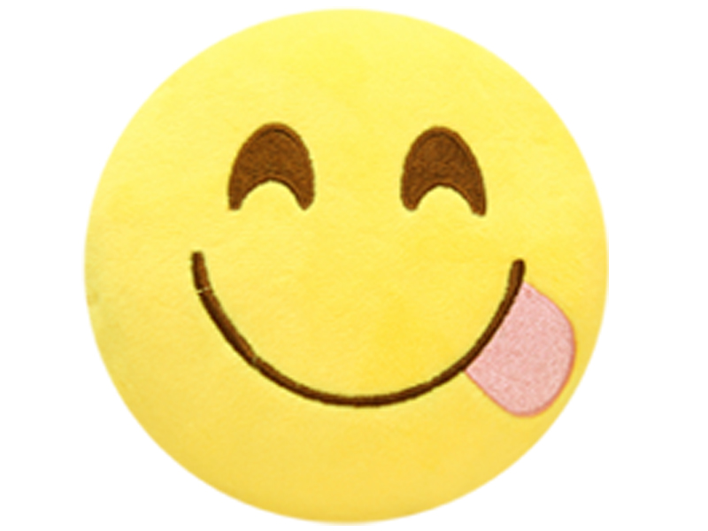 Smiley Kissen Emoticon " zunge ", 35cm - zum Schließen ins Bild klicken