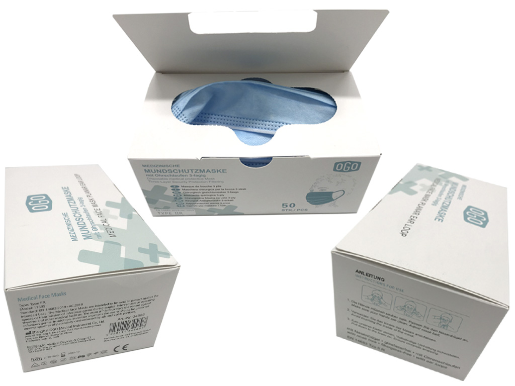 Medizinischer Mundschutz Mundmaske Gesichtsmaske 3-lagig