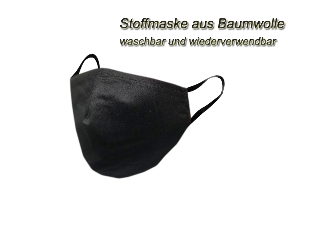 Community Maske Behelfsmaske Fashion Maske, Gummi, schwarz - zum Schließen ins Bild klicken