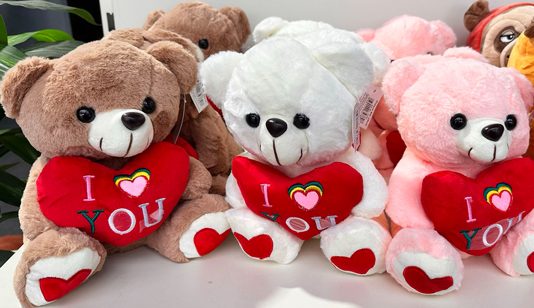 Orsetto di peluche con cuore 25 cm