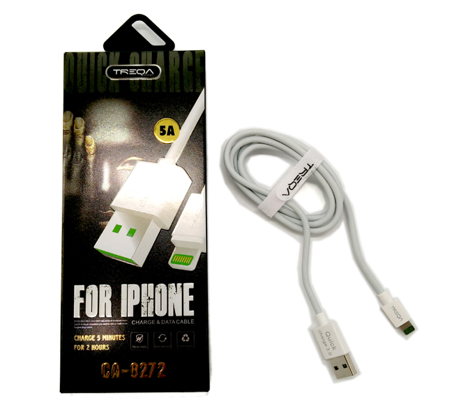 USB 3.0 Quick Charging Cable for iPhone 5A 1m White