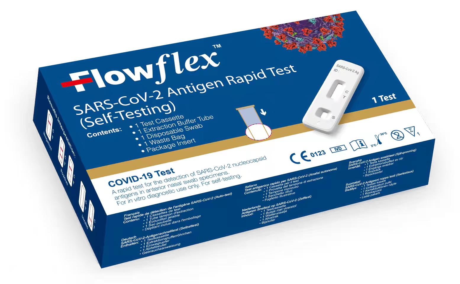 Flowflex COVID-19 Antigen Rapid Test 1er Self-Testing CE
