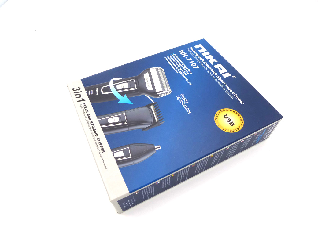 USB Rasierer Haarschneider Nasenhaarschneider Set 3in1, USB - zum Schließen ins Bild klicken