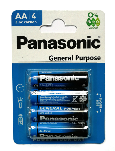Panasonic Battery R6/AA Zinc Carbon 4er Blister