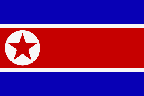 Fahne Nordkorea - zum Schließen ins Bild klicken