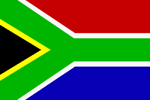 Fahne Südafrika - zum Schließen ins Bild klicken