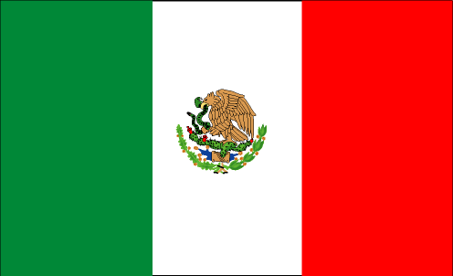 Fahne Mexiko - zum Schließen ins Bild klicken