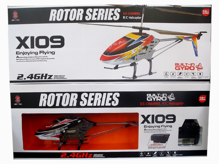 Gyro R/C Helikopter , 3,5 Kanal 2,4GHz X109 Gyro R/C Helikopter , 3,5 Kanal 2,4GHz X109